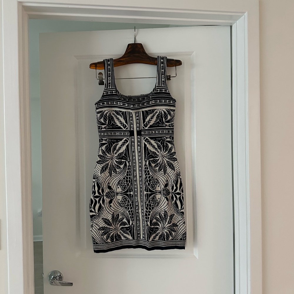 Farm Rio Off-White Scarf Knit Mini Dress - Picture 7 of 7